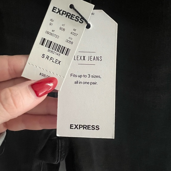 Express cropped flare high rise super stretch flex jeans size 0 size 2 size 4 - Picture 4 of 5